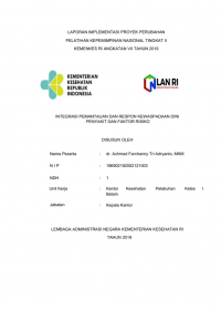 Integrasi Pemantauan dan Respon Kewaspadaan Dini Penyakit dan Fakor Risiko