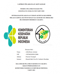 Optimalisasi Pelaksanaan Terapi Aktifitas Kelompok Melalui Jadwal Dan Petunjk Evaluasi Di Ruang Merak RSJ Dr, Soeharto Heerdjan Jakarta