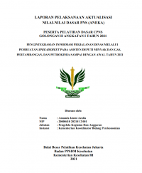 Pengintegrasian Informasi Perjalanan Dinas Melalui Pembuatan Spreadsheet pada Asisten Deputi MInyak dan Gas, Pertambangan dan Petrokimia Sampai dengan Awal Tahun 2021