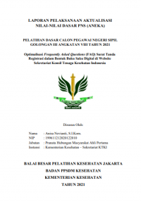 Optimalisasi Frequently Asked Questions (FAQ) Surat Tanda Registrasi dalam Bentuk Buku Saku Digital di Website Sekretariat Konsil Tenaga Kesehatan Indonesia
