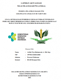 Upaya Optimalisasi Pemberian Edukasi Terkait Penerapan Perilaku Hidup Bersih Dan Sehat (PHBS) Pada Pasien Kanker Saat Rawat Inap Di Ruang Anggrek RSAB Harapan Kita