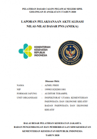 Membuat Kerja Elektronik Reviuw Laporan Keuangan Berbasis Excel Untuk Mempermudah Auditor Dalam Pelaksanaan Review Laporan Keuangan