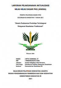 Desain Puskesmas Prototipe Terintegrasi Pelayanan Kesehatan Tradisional