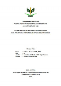 SISTEM DETEKSI DINI MASALAH GIZI DAN INTERVENSI HASIL PEMANTAUAN PERTUMBUHAN DI POSYANDU TAHUN 2022