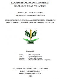 Upaya Peningkatan Pengelolaan Dokumen Tera/Tera Ulang Dengan Membuat Bank Tera/Tera Ulang Digital