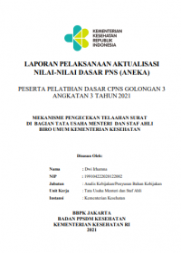 Mekanisme Pengecekkan Telaahan Surat Di Bagian Tata Usaha Menteri Dan Staf Ahli Biro Umum Kementerian Kesehatan
