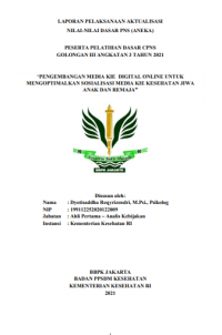 Pengembangan Media KIE Digital Online Untuk Mengoptimalkan Sosialisasi Media KIE Kesehatan Jiwa Anak Dan Remaja