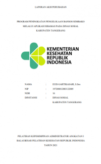 Program Peningkatan Pengelolaan Bansos Sembako Melalui Aplikasi Sibamas Pada Dinas Sosial Kabupaten Tangerang