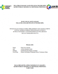 Penggunaan Google Form, Spreadsheet dan Google Drive untuk Laporan Harian Pengawasan Covid-19 di Wilayah Kerja Kantor Kesehatan Pelabuhan Kelas I Soekarno-Hatta