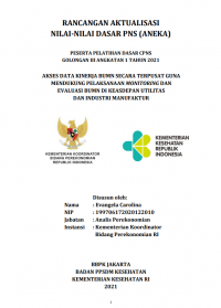 Akses Data Kinerja BUMN Secara Terpusat Guna Mendukung Pelaksanaan Monitoring Dan Evaluasi BUMN Di Keasdepan Utilitas Dan Industri Manufaktur