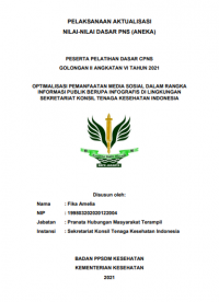 Optimalisasi Pemanfaatan Meida Sosial Dalam Rangka Informasi Publik Berupa Infografis di Lingkungan Sekretariat Konsil Tenaga Kesehatan Indonesia