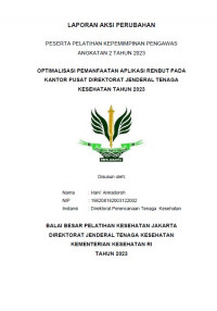 Optimalisasi Pemanfaatan Aplikasi Renbut Pada Kantor Pusat Direktorat Jenderal Tenaga Kesehatan Tahun 2023