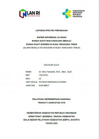 Sistem Informasi Layanan Rumah Sakit Bhayangkara Menuju Rumah Sakit Modern Di Nusa Tenggara Timur (Silaba Menuju Rs Modern Di Nusa Tenggara Timur)