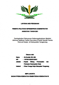 Peningkatan Pelayanan Ketenagakerjaan Melalui Aktivasi Aplikasi Cerita Pencaker (Cetak Sendiri Tanda Pencari Kerja) Di Kabupaten Tangerang