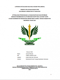 Optimalisasi Penggunaan Layanan Bantuan Dan Informasi Dengan Penambahan Platform Whatsapp Pada Chatbot Astri Di Sub Koordinator Registrasi Sekretariat Konsil Tenaga Kesehatan Indonesia Tahun 2021