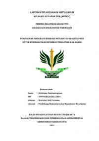 Penyusunan Infografis Berbasis Metadata Pada Situs Web Untuk Meningkatkan Informasi Penelitian Dan Kajian
