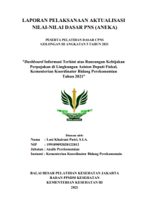 Dashboard Informasi Terkini atas Rancangan Kebijakan Perpajakan di Lingkungan Asisten Deputi Fiskal, Kementerian Koordinator Bidang Perekonomian Tahun 2021