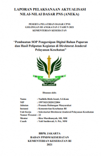 Pembuatan SOP Pengarsipan Digital Bahan Paparan dan Hasil Peliputan Kegiatan di Direktorat Jenderal Pelayanan Kesehatan