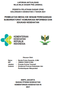 Pembuatan Media KIE Senam Peregangan Subdirektorat Komunikasi Informasi dan Edukasi Kesehatan