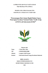Pencanangan Hari Jumat Rapih Dalam Upaya Penerapan Gerakan Nasional Sadar Tertib Arsip (GNSTA) di Sekretariat KTKI