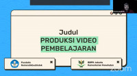 Produksi Video Pembelajaran dengan Rekaman Langsung - Pelatihan Pengembangan Video Pembelajaran Bagi Tenaga Pelatih Kesehatan Angkatan 2 Tahun 2024 BBPK Jakarta