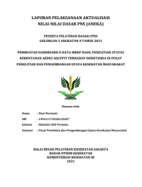 Pembuatan Dashboard E-Data Brief Hasil Penelitian Status Kerentanan Aedes Aegypti Terhadap Insektisida Dipusat Penelitian Dan Pengembangan Upaya Kesehatan Masyarakat