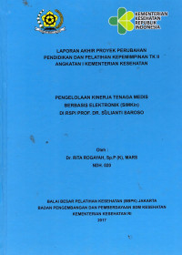 Image of Pengelolaan Kinerja Tenaga Medis Berbasis Elektronik (SIMKin) di RSPI Prof Dr. Sulianti Saroso