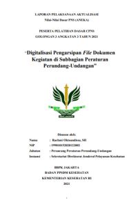 Digitalisasi Pengarsipan File Dokumen Kegiatan di Subbagian Peraturan Perundang-Undangan