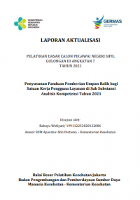 Penyusunan Panduan Pemberian Umpan Balik bagi Satuan Kerja Pengguna Layanan di Sub Substansi Analisis Kompetensi Tahun 2021