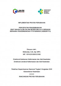 Percepetan Pengembangan Obat Bahan Alam dalam Negeri Melalui Gerakan Bersama Pengembangan Fitofarmaka (GEBERFITO)