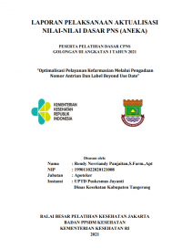 Optimalisasi Pelayanan Kefarmasian Melalui Pengadaan Nomor Antrian Dan Label Beyond Use Date