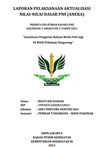Sosialisasi Pengisian Rekam Medis Poli Gigi Di RSUD Pakuhaji-Tangerang