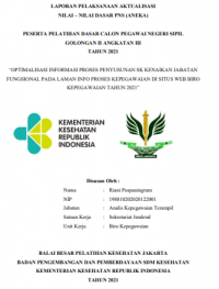 Optimalisasi Informasi Proses Penyusunan SK Kenaikan Jabatan Fungsional Pada Laman Info Proses Kepegawaian Di Situs Web Biro Kepegawaian Tahun 2021