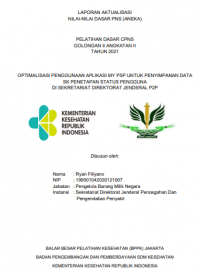 Optimalisasi Penggunaan Aplikasi My PSP untuk Penyimpanan Data SK Penetapan Status Pengguna di Sekretariat Direktorat Jenderal P2P