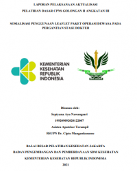 Sosialisasi Penggunaan Leaflet Paket Operasi Dewasa Pada Pergantian Stase Dokter