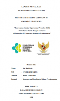 Penyusunan Standar Operasional Prosedur (SOP) Permohonan Tanda Tangan Sesmenko Di Subbagian TU Sesmenko Kemenko Perekonomian