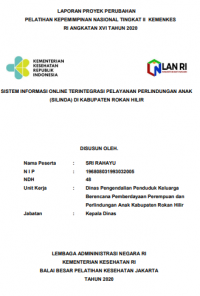 Sistem Informasi Online Terintegrasi Pelayanan Perlindungan Anak (SILINDA) Di Kabupaten Rokan Hilir