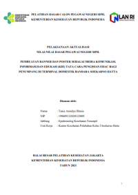 Pembuatan Banner dan Poster sebagai Media Komunikasi Informasi dan Edukai (KIE) Tata Cara Pengisian EHAC bagi Penumpang di Terminal Domestik Bandara Soekarno Hatta