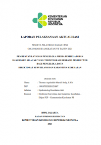 Pembuatan Layanan Pengelola Media Pembelajaraan Dashboard Silacak Yang Terintegrasi Berbasis Mobile Web Bagi Pengelola Data Direktorat Serveilans Dan Karantina Kesehatan