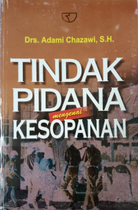 Tindak Pidana Mengenai Kesopanan