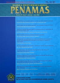 Religion & Society Research Journal PENAMAS Vol. 37, Iss. 1, January - June 2024