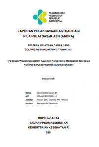 Panduan Wawancara dalam Asesmen Kompetensi Manajerial dan Sosio Kultural di Pusat Pelatihan SDM Kesehatan