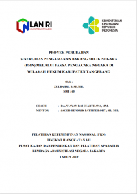 SInergitas Pengamanan Barang Milik Negara (BMN) Melalui Jaksa Pengacara Negara di WIlayah Hukum Kabupaten Tanggerang