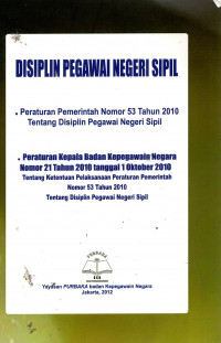 Disiplin Pegawai Negeri Sipil