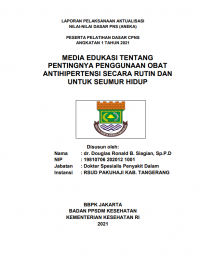 Media Edukasi tentang Pentingnya Penggunaan Obat Antihipertensi Secara Rutin dan Untuk Seumur Hidup