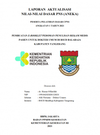 Pembuatan E-Booklet Pedoman Penulisan Rekam Medis Pasien untuk Dokter Umum di RSUD Balaraja Kabupaten Tangerang