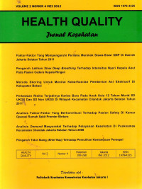 Health Quality Jurnal Kesehatan Vol. 2 No. 4 Mei 2012