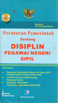 Peraturan Pemerintah Tentang Disiplin Pegawai Negeri Sipil