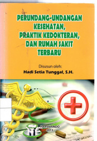 Perundangan-Undangan Kesehatan, Praktik Kedokteran, dan Rumah Sakit Terbaru