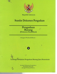 Standar Dokumen Pengadaan : Pengadaan Barang  4